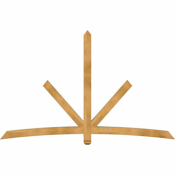 Ekena Millwork Alberta Rough Sawn Timber Gable Bracket, Western Red Cedar, 96"W x 60"H x 4"D x 4"F, 15/12 Pitch GBW096X60X0404ALB00RWR - main
